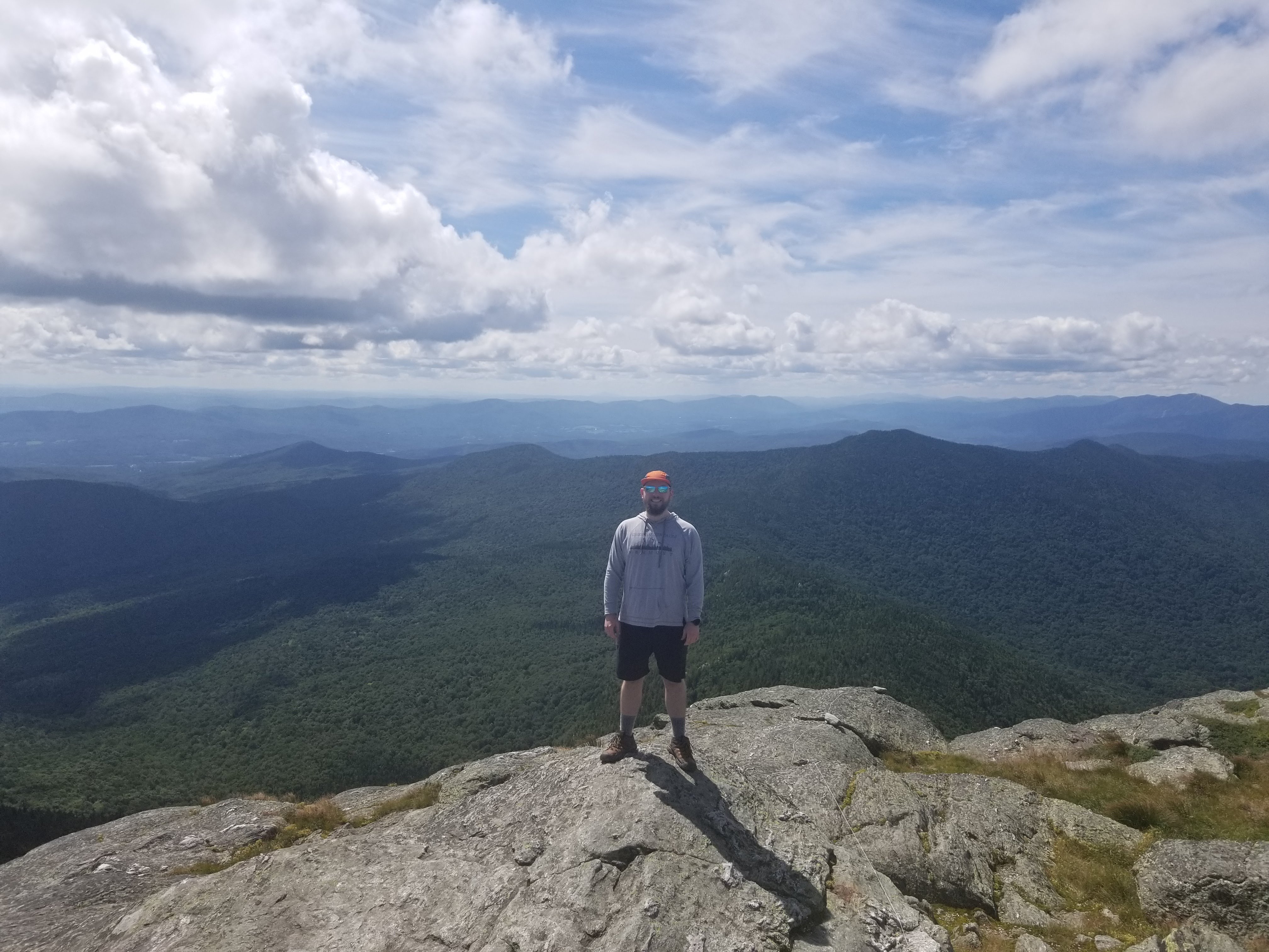 Michael atop a mountiain in Vermont